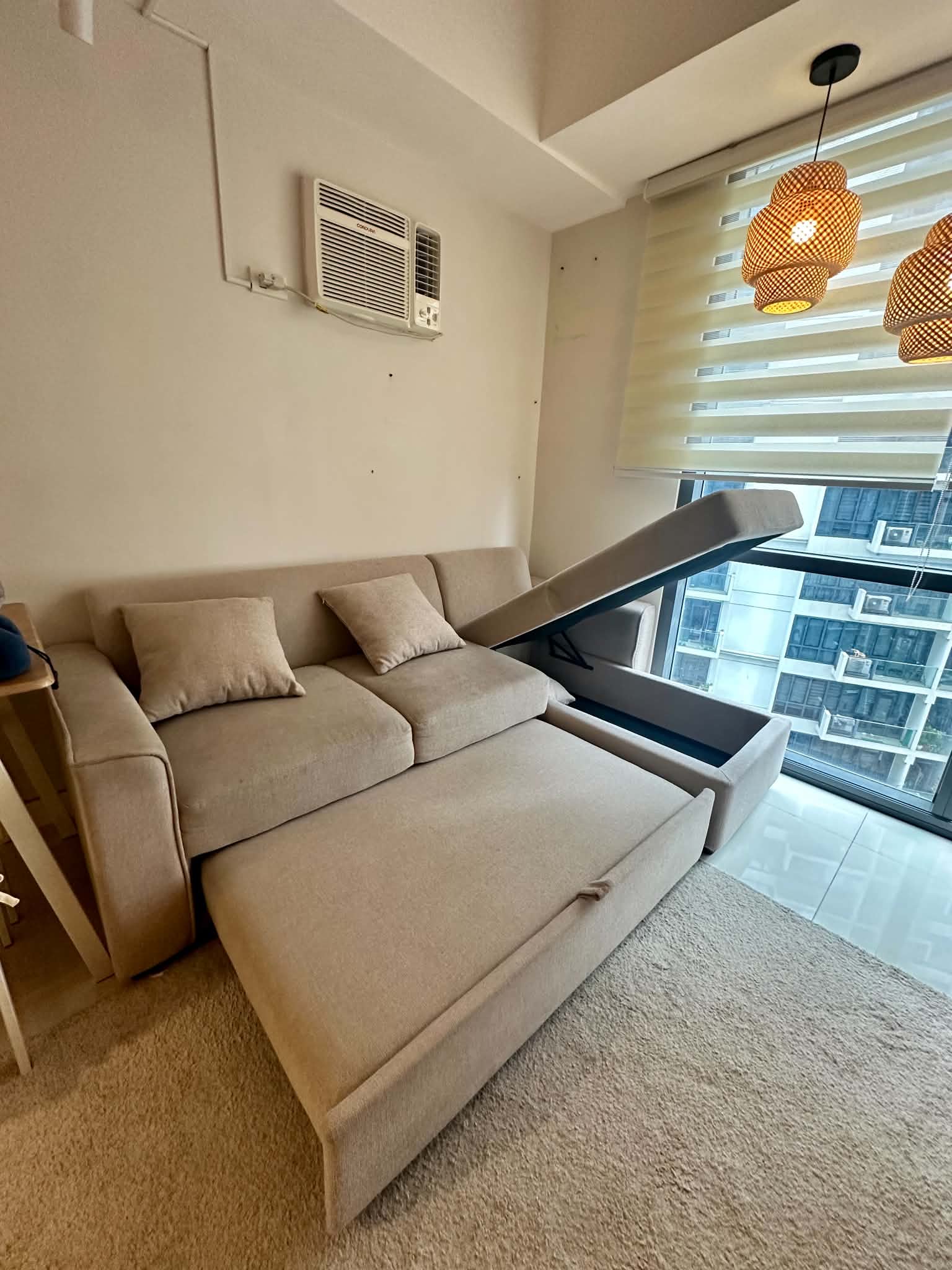 117c unit convertible sofa bed